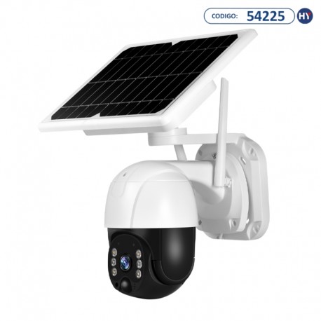 Câmera IP Y0094 com Wi-Fi / Microfone e Carga Solar - Branco