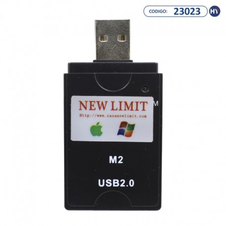 Leitor para Cartão de Memória USB New Limit Red Bridge RB-539 - Preto