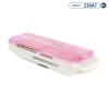 Leitor para Cartão de Memória USB New Limit SY-681 - Branco/Rosa