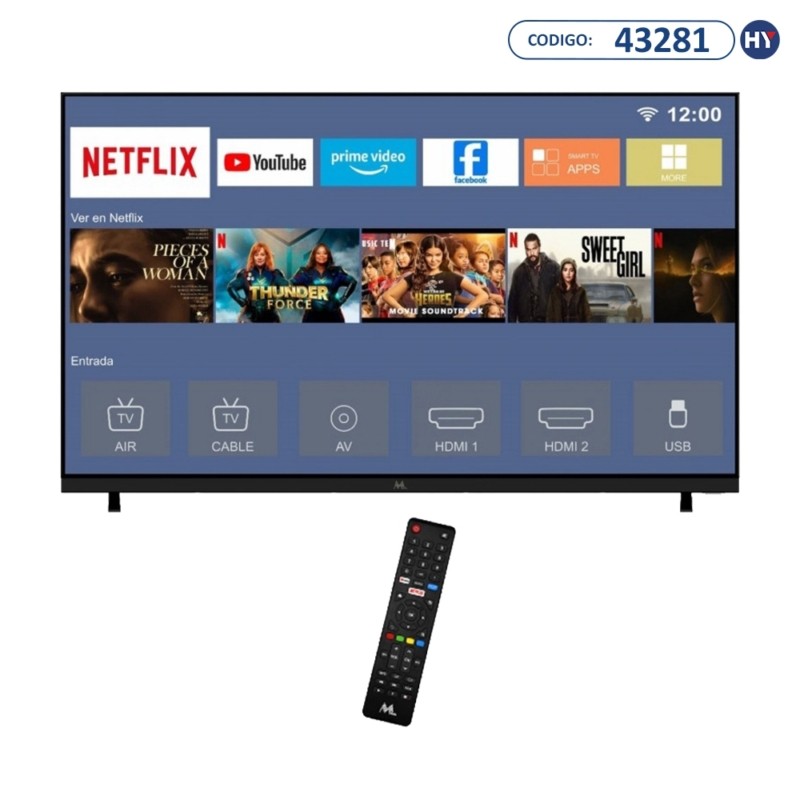 Smart TV LED 32" Mtek MK32FSLH HD Linux Wi-Fi com Conversor Digital
