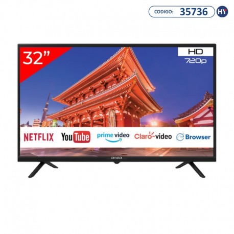 Smart TV LED 32" Aiwa AW32B4SM HD Android Google TV Wi-Fi e Bluetooth com Conversor Digita