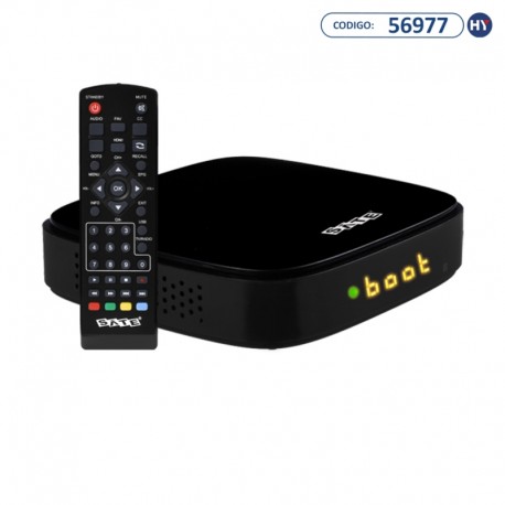 Conversor de TV Digital ISDB-T Satellite A-DTR07 Full HD con HDMI y USB Bivolt - Negro