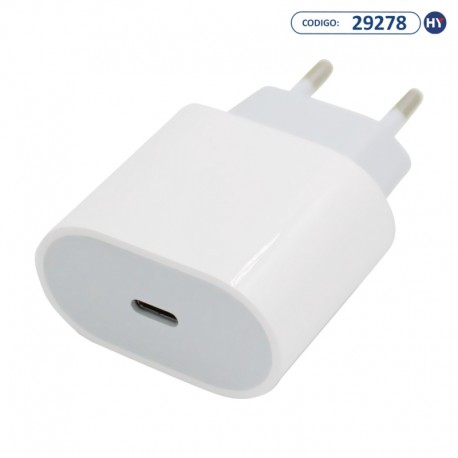 Adaptador de Enchufe USB-C 20 watts 1 Salida - Blanco