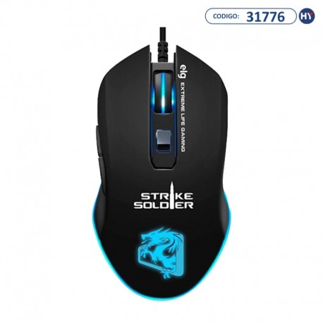 Mouse Gaming ELG Strike Soldier MGSS - Negro
