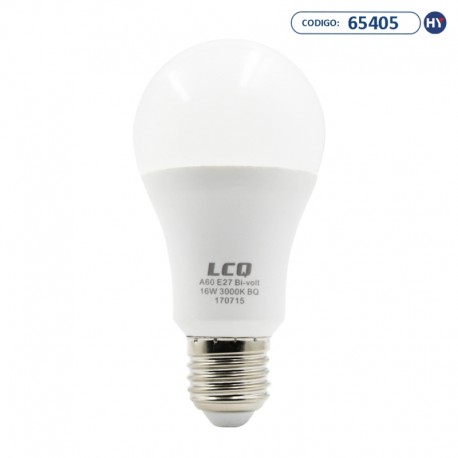 Lámpara LED LCQ A60 3000K de 16 watts Bivolt