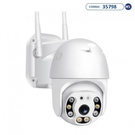 Câmera IP Y0069 HD com Wi-Fi e Microfone - Branco