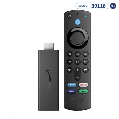 Adaptador para Streaming Amazon Fire TV Stick 3rd Gen 2021 - Negro
