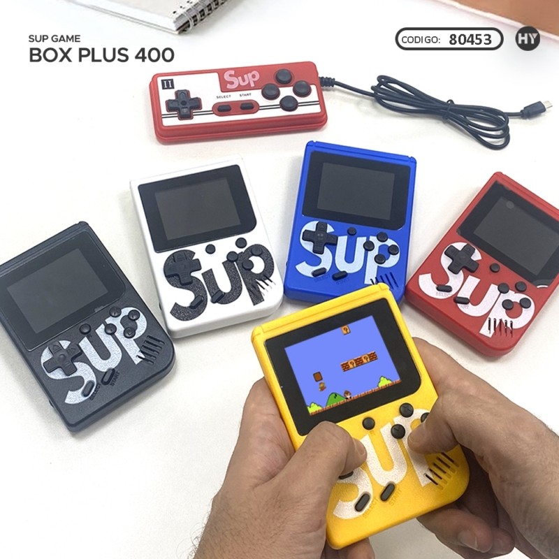 Mini Game Portátil 400 Jogos em 1 Sup Game Box Preto - Global Time