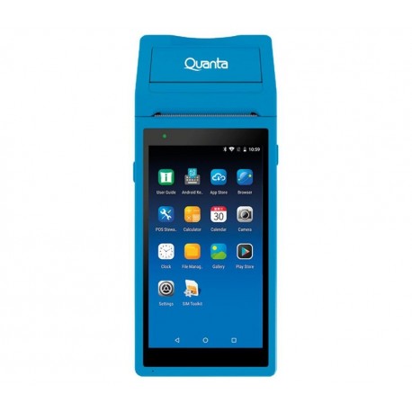 Terminal POS Android com Impressora BT Quanta QTTPA08 Azul