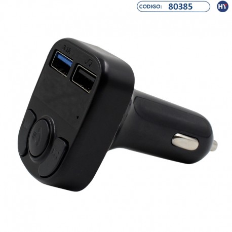 Transmisor Cargador de Auto X22 - K0035 FM/MP3/USB/BT Negro