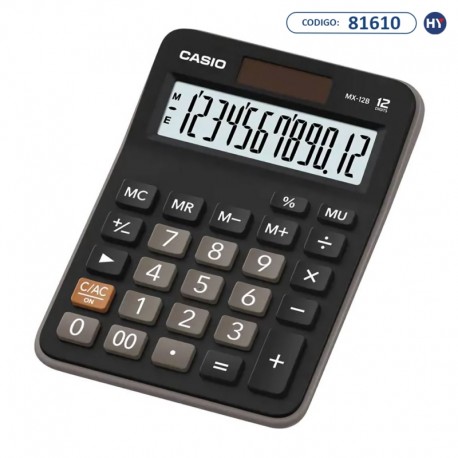 Calculadora Compacta Casio MX-12B - Preto