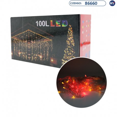 Luzes Led de Natal K0073 C/100 Pisca - Cascada - Colorido de 3 mts - 220V