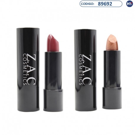 Lipstick Mini ZAC Cosmetics Tampa Dourada LS0460 - 6 Tons (4602)