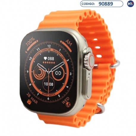 Smartwatch WearFit HW68 Ultra 49mm - Laranja