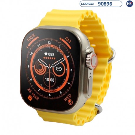 Smartwatch WearFit HW68 Ultra 49mm - Amarillo
