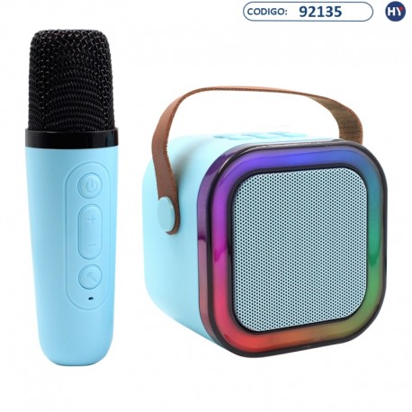 Mini Speaker Karaoke Bluetooth M0140 com Microfone - 3 Cores