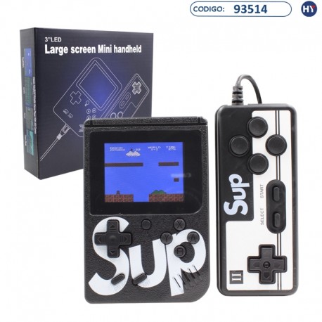 Mini Console Videogame SUP Portátil Q020 3" LED - 400 Jogos - com Controle - Varias Cores