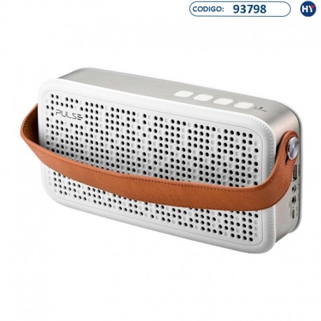 Speaker Pulse SP248 de 20W con Bluetooth/MicroSD/Auxiliar/RadioFM - Blanco