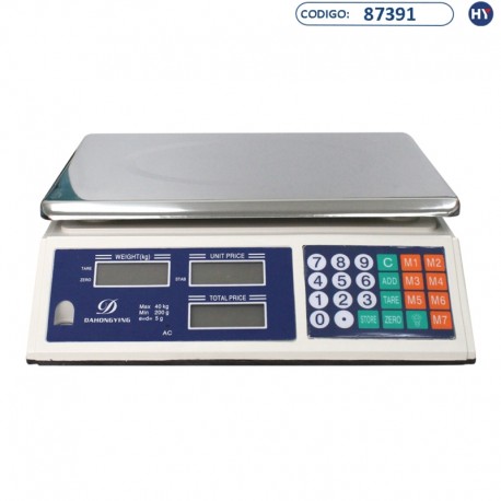 Balanza Digital de Cocina K0147 - Digital Price Computing Scale - Hasta 40Kg