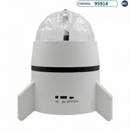 Speaker Projetor Luzes LED SE-114 Foguete - Bluetooth - Controle Remoto - Recarregável USB