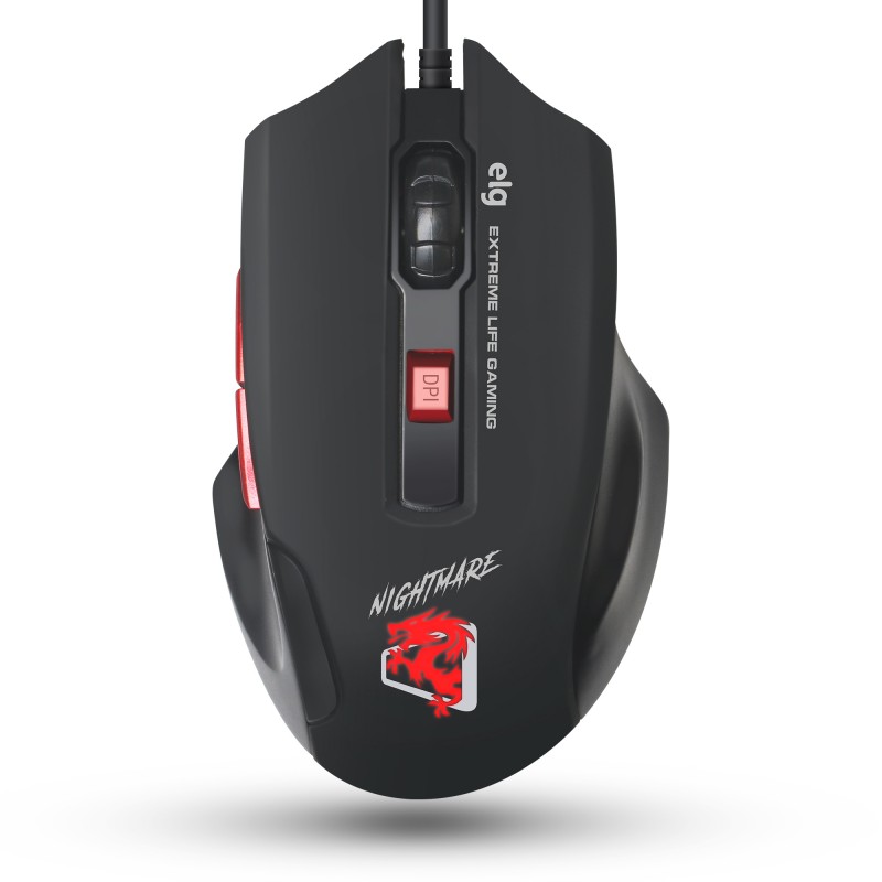 MOUSE GAMER ELG MGNM NIGHTMARE PRETO