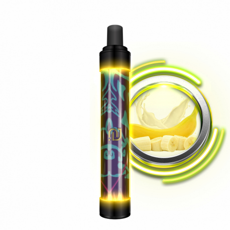 Pod Descartável JJ Neon Style - 2600 Puffs - Banana Milk