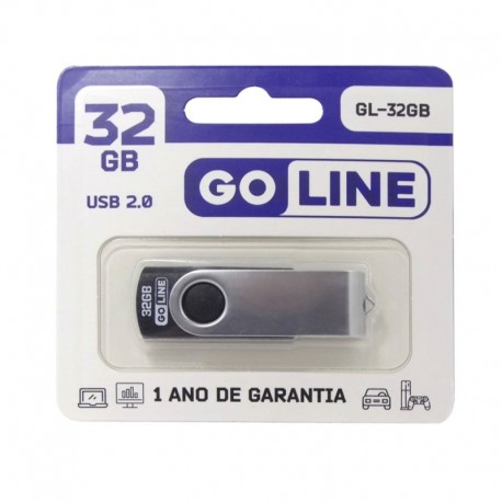 Pendrive GoLine GL-32GB / 32GB / USB 2.O - Preto