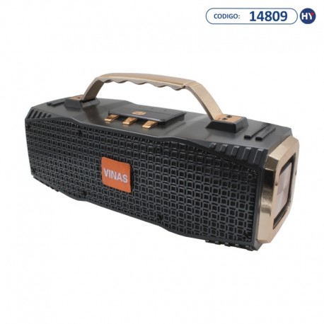 Speaker Gibox Vinas G600 com Bluetooth / Rádio FM e Auxiliar - Preto
