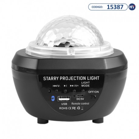Speaker Led Starry Projection RGB Y0015 - Preto