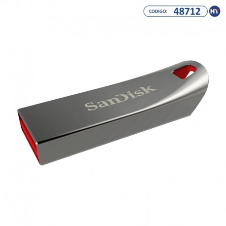 Pen Drive de 64GB SanDisk Cruzer Force SDCZ71-064G-B35 USB 2.0 - Prata/Vermelho