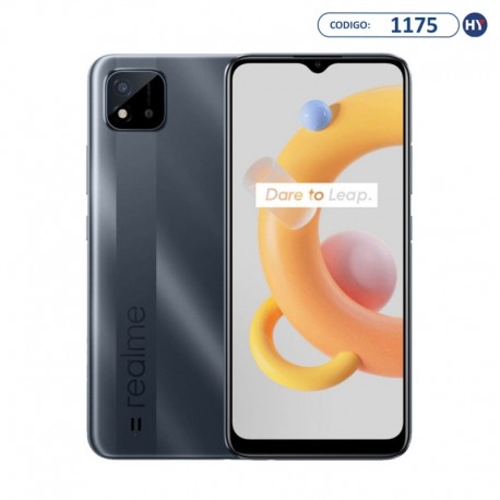 Smartphone Realme C11 (2021) / 32GB / 2GB RAM / Tela 6.5” / Câmera 8MP e 5MP – Cinza
