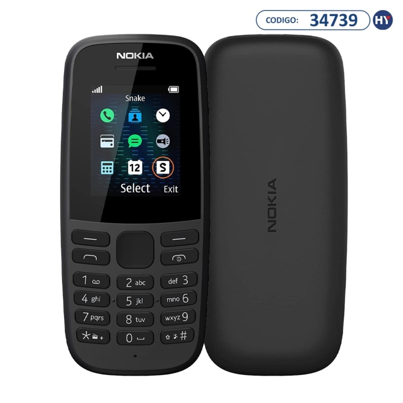 Celular Nokia 105 TA-1174 Dual SIM Tela de 1.8" Radio FM - Preto