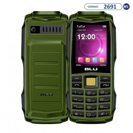 Celular BLU Flash 2.4 F030 Dual SIM Tela de 2.4" Câmera VGA e Rádio FM - Verde