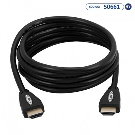Cable HDMI Quanta QTHDMI100 Full HD 10 Metros - Negro