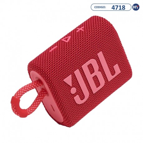 Speaker JBL GO 3 com 4.2 watts RMS Bluetooth - Vermelho