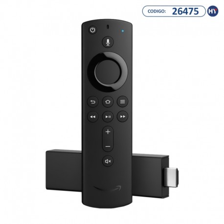Adaptador para Streaming Amazon Fire Stick TV 2nd Gen 4K Ultra HD com Wi-Fi/HDMI - Preto