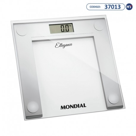 Balança Digital para Peso Corporal Mondial Ellegance BL-03 até 150 kg - Prata/Transparente