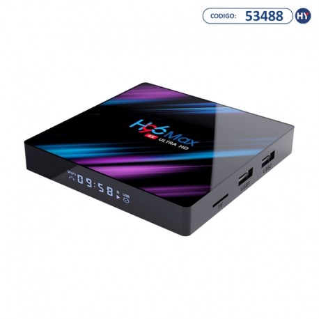 TV Box H96 Max 4K com Wii-Fi 16GB + 2GB RAM Bivolt - Preto