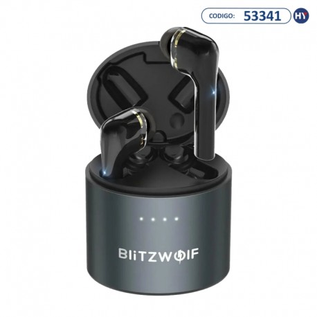 Fone de Ouvido Sem Fio BlitzWolf BW-FYE8 com Bluetooth e Microfone - Preto
